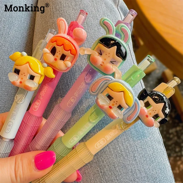 Monking Crybaby Black Writing Gel Pen Cute Ballpoint Pen For School Student Office School Supplies