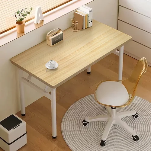 Computer Desk Study Table No Assembly Required,Writing Computer Space Saving Folding Card Table for Home Office