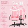 Computer Armchair Girlfriend Computer Gaming Chair Pink Gaming Chair With Footrest Sister Wife and Love (Pink) Desk Gamer Office