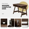 Office Desks,Mid Century Writing Desk with Storage Cubes and Hidden Compartment,Computer Desks