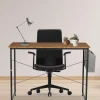 Computer Office Desk, Home Writing Study Worktable for Bedroom, Brown Small Desk, Modern Simple Style PC Table