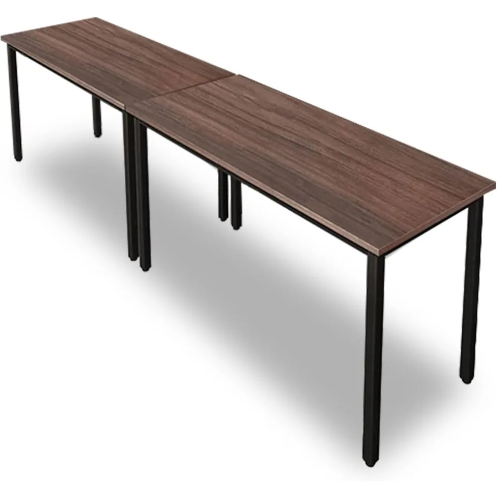 Conference Tables 9ft Office Computer Desk for Meeting Room Study Writing Printer Podcast Table for 4-8 People Rustic Walnut 2P