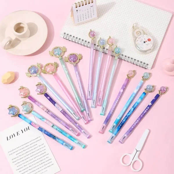 Creative Fairy Gel Pens Cute 12 Constellations Magic Stick Neutral Pen 0.5mm Black Ink Kawaii School Stationery