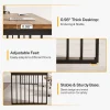 Tribesigns 78''Modern Large Office Desk, 2-Person Computer Workstation, Industrial Wooden Desk with Metal Legs