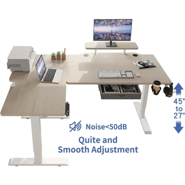kf-S3f7ca17ba1644367bee95f36c156761eW Electric L Shape Standing Desk with Drawer, 63x47 Inches Height Adjustable Sit Stand Up Desk with Storage Shelf, Home Office