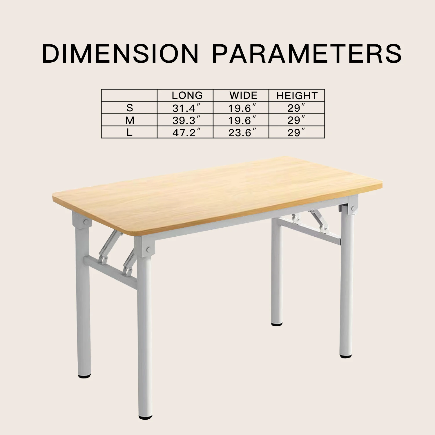 Computer Desk Study Table No Assembly Required,Writing Computer Space Saving Folding Card Table for Home Office - Image 5