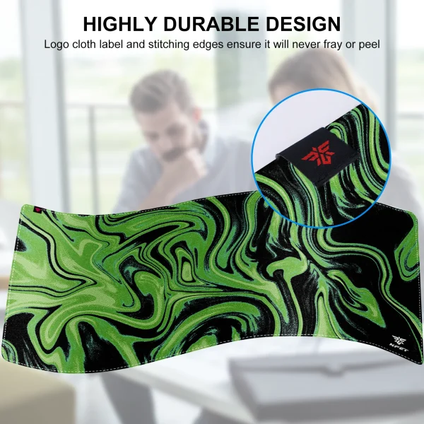 NPET N110 Extended Big Mouse Pad Large, With 3mm Non-Slip Base And Stitched Edge, 35x17 Inch For Home Office