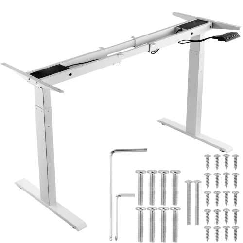 VEVOR Standing Desk Frame Electric Stand Up Computer Desk Legs Ergonomic DIY Workstation Base for Home and Office Black white