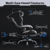 Office Chair, Chair w/ Massage Lumbar Support & Footrest Height Adjustable Ergonomic w/ Swivel Seat & Headrest, Office Chair