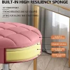 Small Chair Round Rolling Stool With Wheels PU Leather Height Adjustable Swivel Drafting Work SPA Salon Stools Home Office Chair