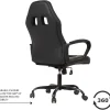 Office Chair Pc Gaming Chair Cheap Desk Chair Ergonomic Pu Leather Executive Computer Chair Lumbar Support For Women, Men (Bla)