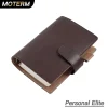 Moterm New Arrival Elite Series Personal Size Rings Planner without Big Back Pocket Vegetable Tanned Notebook with 25mm rings