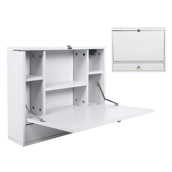 Computer Desk WallMounted Multifunctional Foldable Laptop Desk Writing Table for Home Office