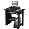 Home Office Computer Desk with Monitor Stand Keyboard Tray, Study Desk PC Laptop Table , Modern Workstation for Small Spaces