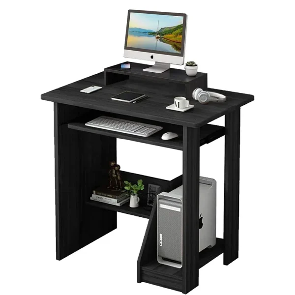 Home Office Computer Desk with Monitor Stand Keyboard Tray, Study Desk PC Laptop Table , Modern Workstation for Small Spaces