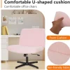 Fdw Criss Cross Chair Armless Cross Legged Office Desk Chair Adjustable Swivel Ergonomic Gaming Chair No Wheels Backrest With
