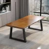 Solid wood administrative computer desk, 63 inch rural style large office desk, modern minimalist workstation business furniture
