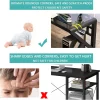 Tempered Glass Computer Desk, Ultramodern Home Office Desk Study Writing Desk With X-Shaped Leg, Tempered Glass Desktop And