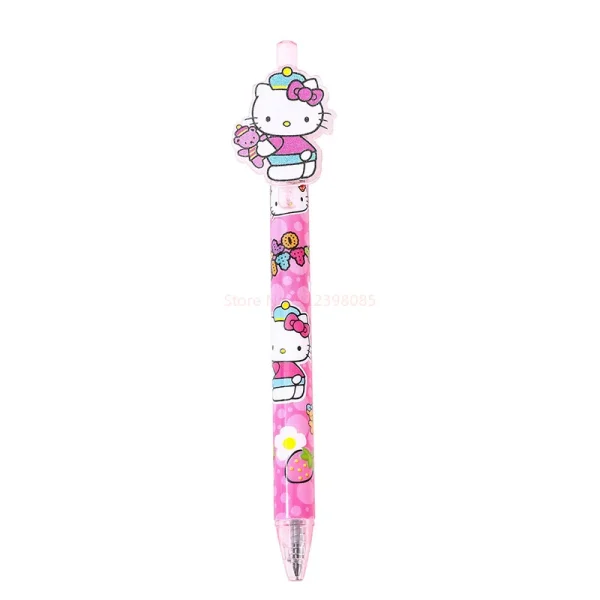Sanrio Cartoon Gel Pen 24/48pcs Hello Kitty Happy New Year Creative 0.5 Black School Stationery Office Signature Pens Wholesale