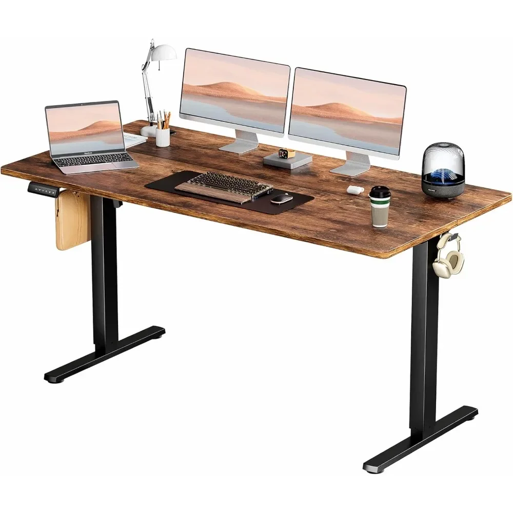 Electric Standing Desk, 63 x 24 Inch, Modern Style, Adjustable Height, 154 lbs Capacity, with Memory Presets, for Home Office