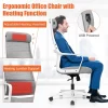 Giantex High Back Mesh Office Chair With Heating Headrest And Lumbar Support Armrest, Ergonomic Computer Desk Chair, Executive