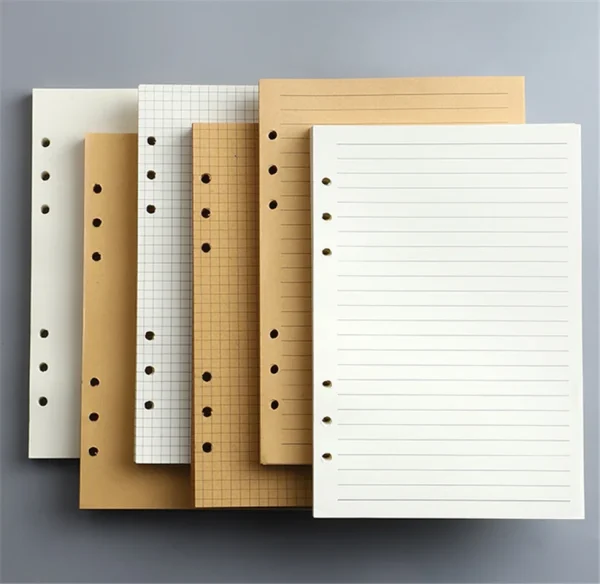45 Sheets A5 A6 A7 Loose Leaf Notebook Refill Spiral Binder Inner Page Line Blank craft Grid Inside Paper Stationery