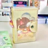 WAKAWAKA A7 Binder Four-Leaf Clover&Girl Glitter pvc Removable Loose-Leaf Notebook Sticker Storage Book Pocket Notebook Portable