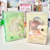 WAKAWAKA A7 Binder Four-Leaf Clover&Girl Glitter pvc Removable Loose-Leaf Notebook Sticker Storage Book Pocket Notebook Portable