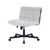 Modern Criss Cross Chair, Extra Wide Office Chair with Adjustable Height and 360° Swivel Casters, Swivel Cozy Desk Chair