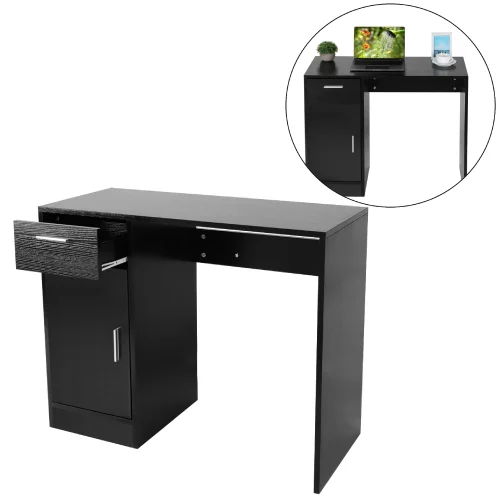 1 Drawer 1 Door Compact Computer PC Laptop Desk Table Workstation Home Office