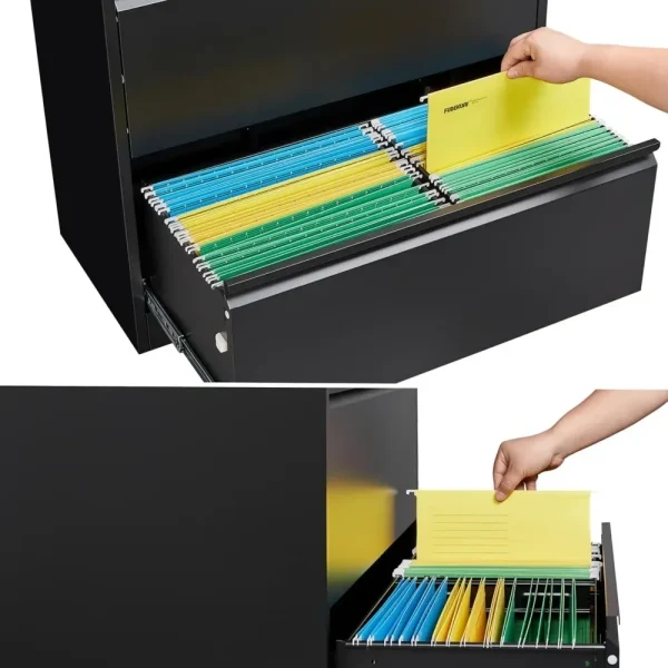 Metal Storage Cabinet with Drawers, Locking Steel Storage Cabinet with Doors, 71" File Cabinets for Home Office