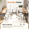 L Shaped Desk - Computer Corner Gaming Pc Table With Cpu Stand Side Bag For Home Office Dorm Sturdy Writing Workstation