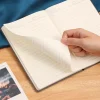 A5 Unlabeled Simple Soft Leather Notebook 120 Pages Office Stationery Waterproof Cover Comfortable Touch