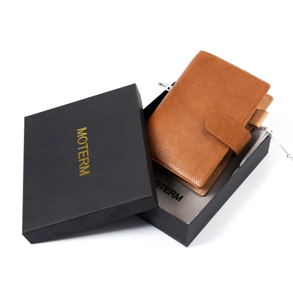 Moterm New Arrival Elite Series Personal Size Rings Planner without Big Back Pocket Vegetable Tanned Notebook with 25mm rings
