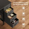 47 H Computer Desk With 4 Drawers, Gaming Desk With Led Lights & Power Outlets, Home Office Desk With Large Storage Space For
