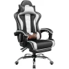 Office Chair, Chair w/ Massage Lumbar Support & Footrest Height Adjustable Ergonomic w/ Swivel Seat & Headrest, Office Chair