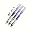24 Pcs Straight Liquid Ball Pen Quick Drying Test Signature Gel Pen 0.5mm Black Blue Ink School Office Ball Pen