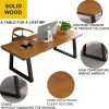 Solid wood administrative computer desk, 63 inch rural style large office desk, modern minimalist workstation business furniture