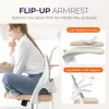 Neo Chair Office Desk Computer Gaming Chair With Ergonomic Lumbar Back Support Flip-Up Padded Armrest Adjustable Height And