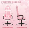 Computer Armchair Girlfriend Computer Gaming Chair Pink Gaming Chair With Footrest Sister Wife and Love (Pink) Desk Gamer Office