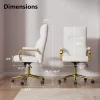 Ergonomic office chair with memory foam, high back, wheels, arms, suitable for women