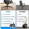 28"" Office Chair Base Replacement With Wheels, Set Of 5, 2500Lbs Heavy Duty Desk Chair Base, Quiet Casters, Black