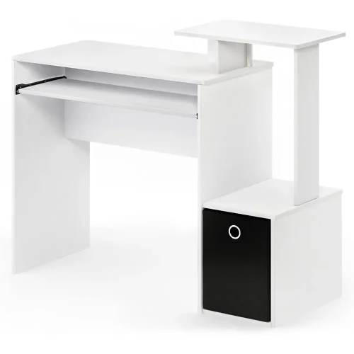 Econ Multipurpose Home Office Computer Writing Desk, White/Black