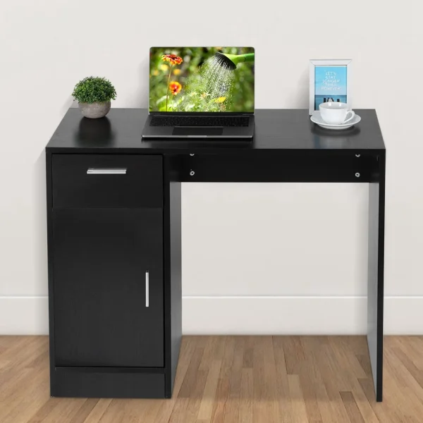 1 Drawer 1 Door Compact Computer PC Laptop Desk Table Workstation Home Office
