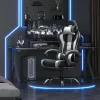 Office Chair, Chair w/ Massage Lumbar Support & Footrest Height Adjustable Ergonomic w/ Swivel Seat & Headrest, Office Chair