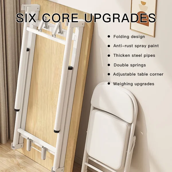 Computer Desk Study Table No Assembly Required,Writing Computer Space Saving Folding Card Table for Home Office