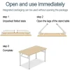 Computer Desk Study Table No Assembly Required,Writing Computer Space Saving Folding Card Table for Home Office