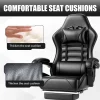 Ergonomic Gaming Chair with Footrest, Racing Style Video Game Chair for Adults, Reclining Gamer Chair Office Chair