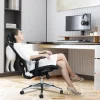 New Ergonomic Mesh Adjustable Lumbar Support Office Chair 120°Tilt High Back Comfortable Computer Chair with Soft Flip Up Arms