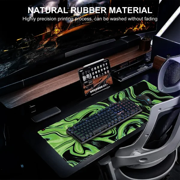 NPET N110 Extended Big Mouse Pad Large, With 3mm Non-Slip Base And Stitched Edge, 35x17 Inch For Home Office